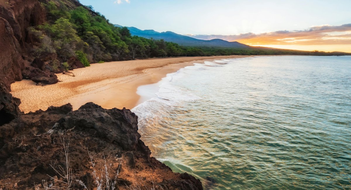 Green And Brown Mountain Beside Body Of Water in Kihei, HI, United States