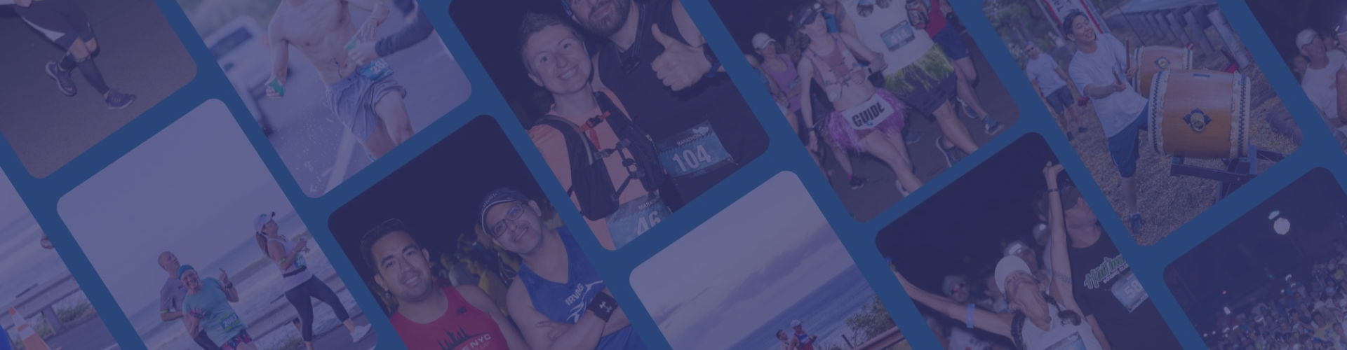 Collage of Maui Marathon runners and community scenes for the 2026 event, sponsored by Maui Paradise Properties