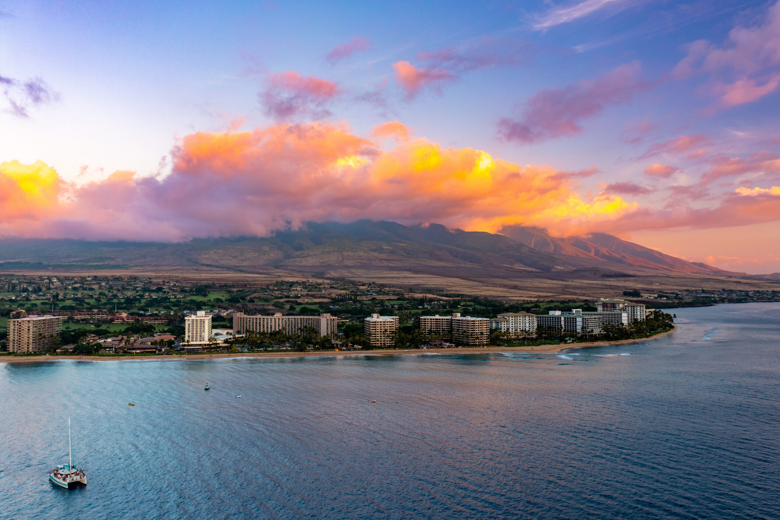 Drone view of West Maui