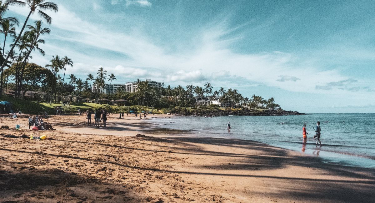 Snorkeling in clear water on the South Maui coast